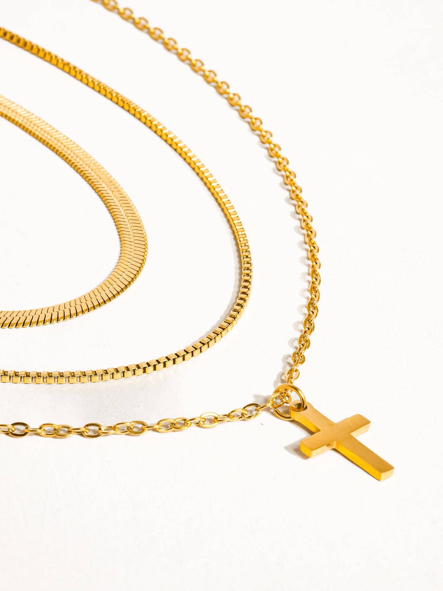 Layered Cross Necklace   