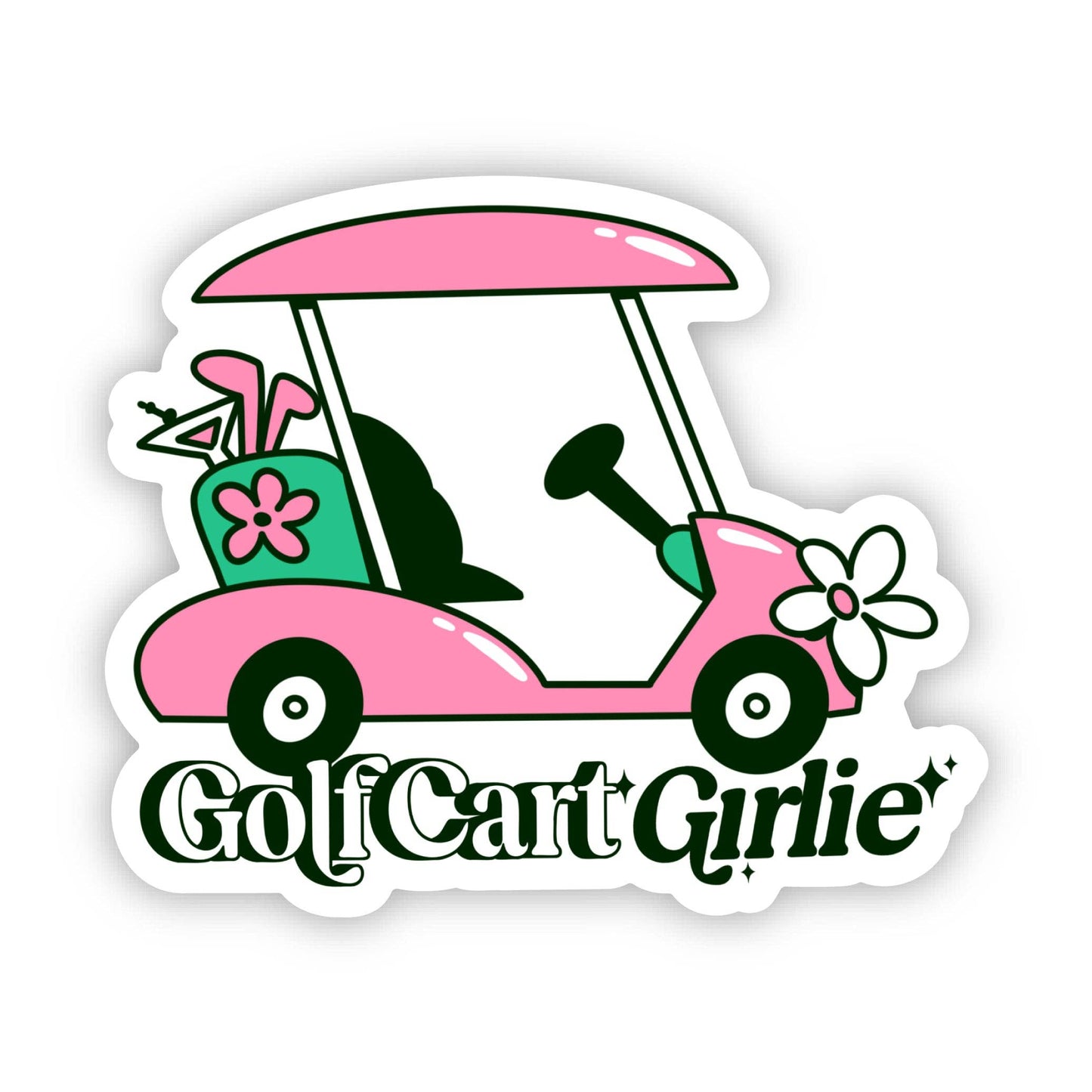Golf Cart Girlie Sticker