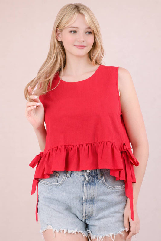 Tie Ruffled Top