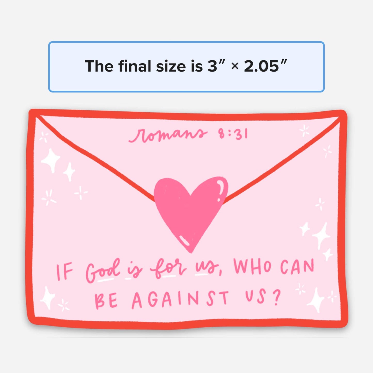 Romans 8:31 Sticker