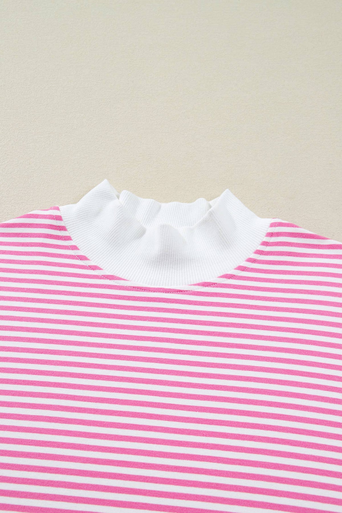 Pink Stripe Mock Neck Set