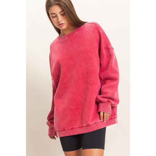 Acid Wash Crewneck