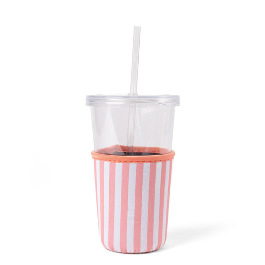 Pink Stripe Drink Sleeve- Fit S/M