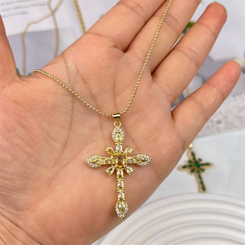 Crystal Cross Necklace