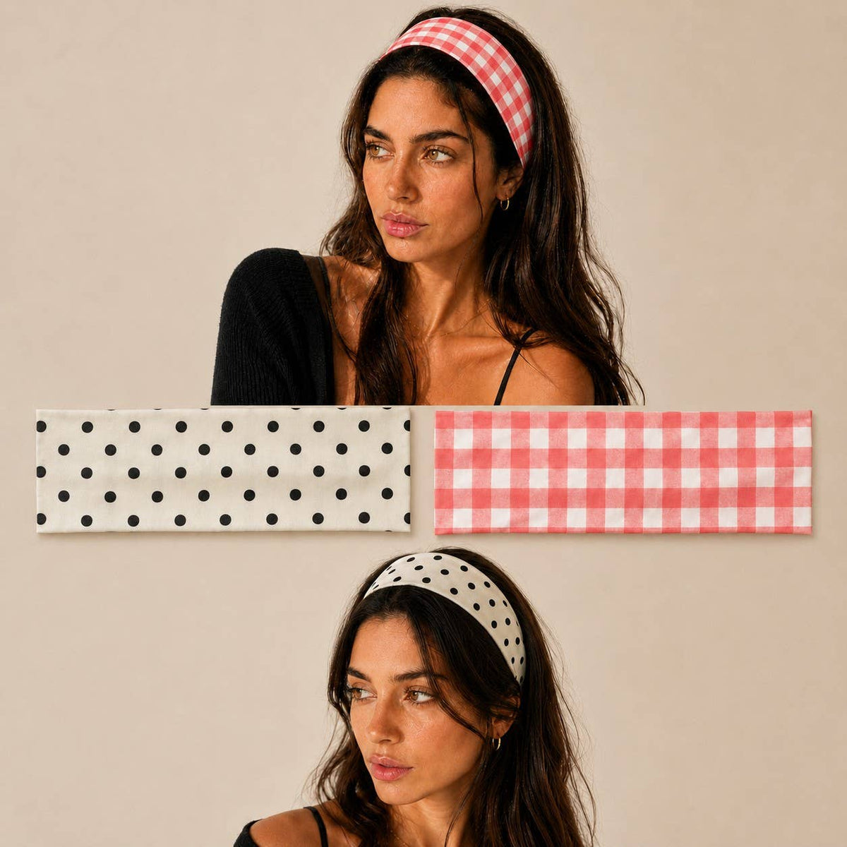 Gingham & Polka Dot Headband