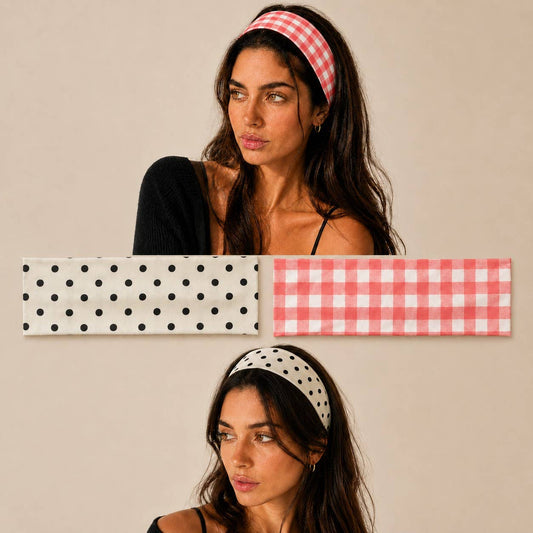 Gingham & Polka Dot Headband