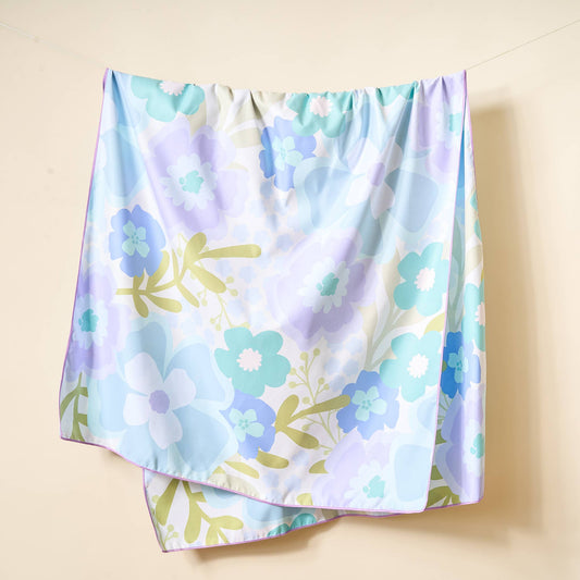 XL Beach Towel-Blooms Blue Green