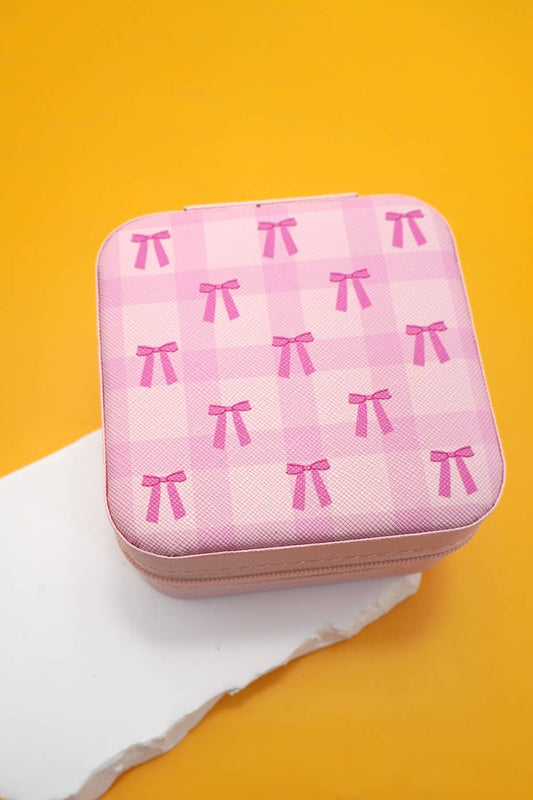 Double Pink Bow Jewelry box