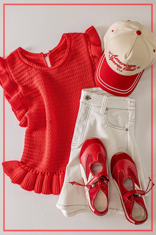 Ruffled Knit Top