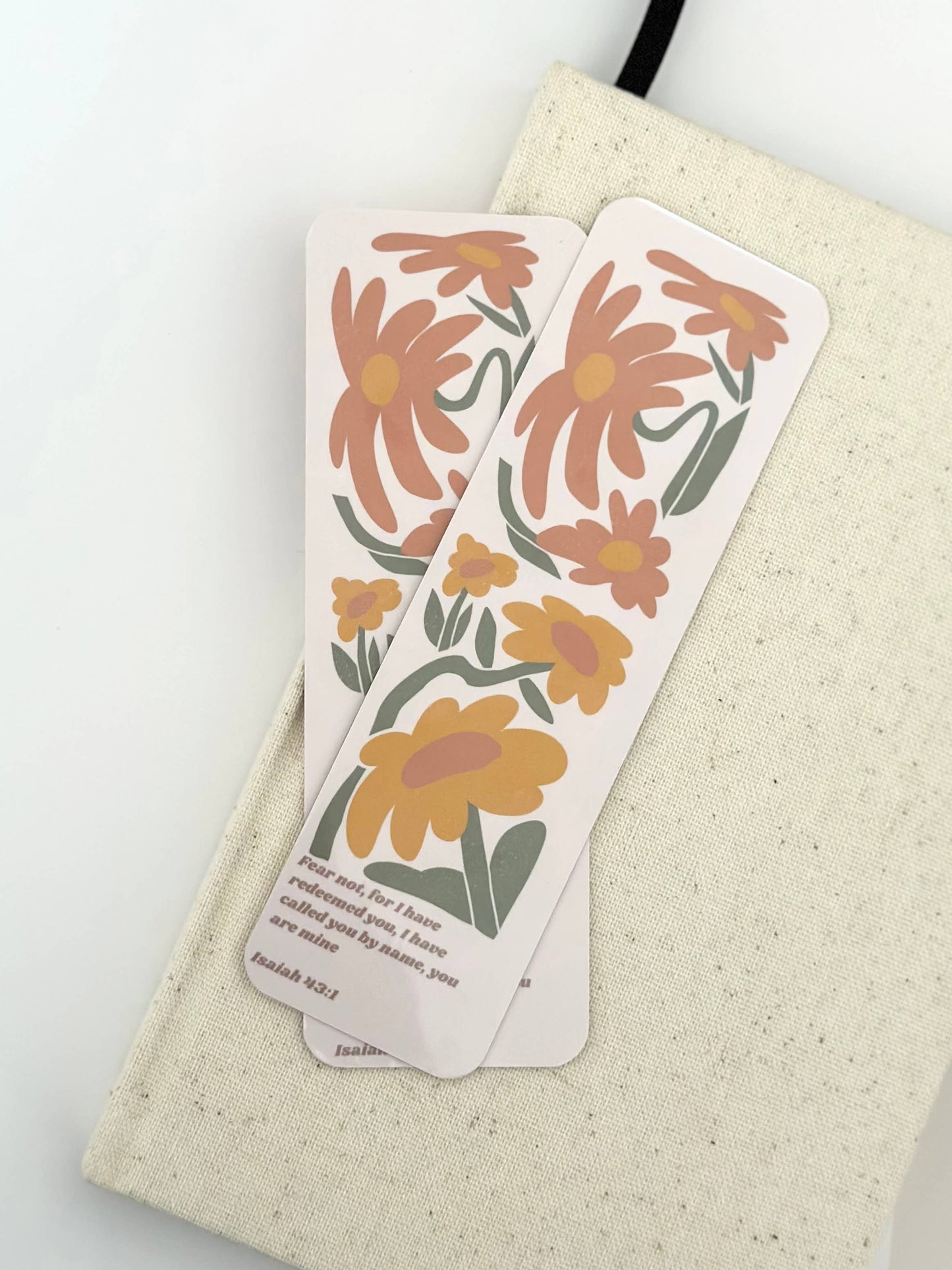 Isaiah 43:1 Floral bookmark